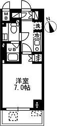 ウィスティリア高津 1Kの間取図画像