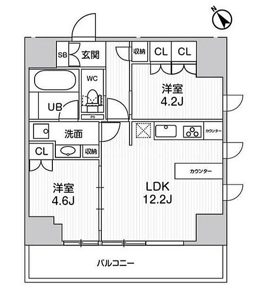 ｎｉｄｏ ＳＵＧＡＭＯ(ニドスガモ) 801｜東京都豊島区巣鴨２丁目(賃貸マンション2LDK・8階・51.12㎡)の写真 その2