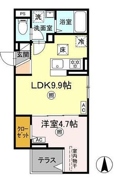 ルリアン千住緑町 105｜東京都足立区千住緑町３丁目(賃貸アパート1LDK・1階・34.24㎡)の写真 その2