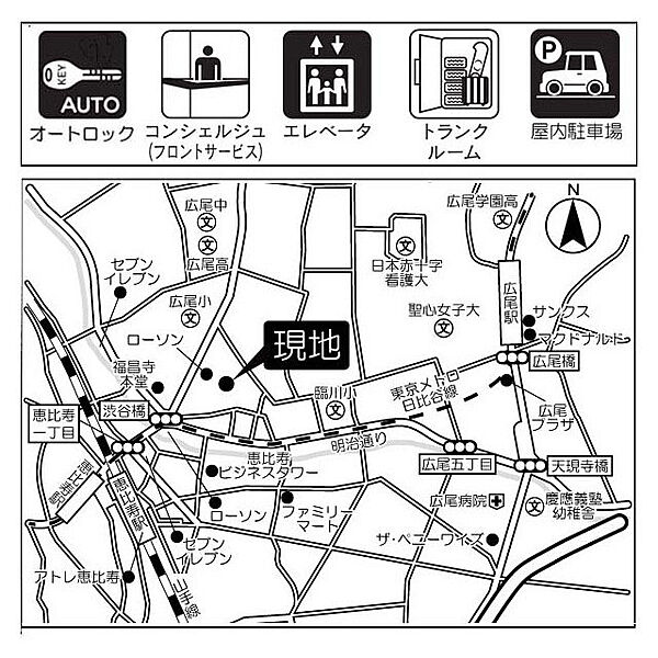 プライムスクェアシティ 504｜東京都渋谷区広尾１丁目(賃貸マンション2LDK・5階・109.80㎡)の写真 その17