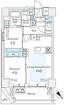 グランパセオ西麻布II（GRANPASEO西麻布II） 201 ｜ 東京都港区西麻布２丁目7-4（賃貸マンション2LDK・2階・58.26㎡） その2