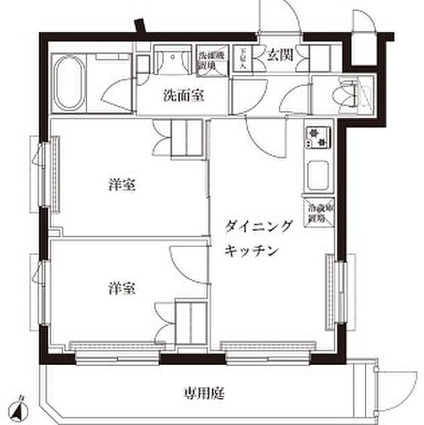 ルーブル蓮根弐番館 401｜東京都板橋区蓮根１丁目(賃貸マンション2DK・4階・41.02㎡)の写真 その2