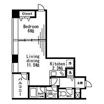 レジディアタワー麻布十番 306 ｜ 東京都港区三田１丁目1-12（賃貸マンション1LDK・3階・43.93㎡） その2