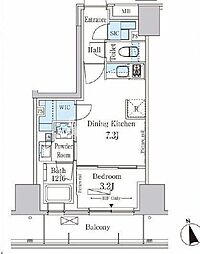 パークアクシス南青山七丁目 5階1DKの間取り