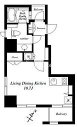 キャッツ原宿（ＣＡＴＳ原宿 ） 7階ワンルームの間取り