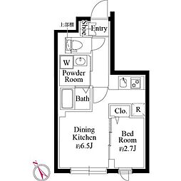 パセオ神宮前II 3階1DKの間取り