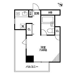 メゾン・ド・ヴィレ麻布台 6階1Kの間取り