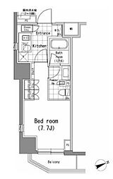 パークハビオ新橋 405 4階1Kの間取り