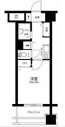 メインステージ赤坂II 11階1Kの間取り
