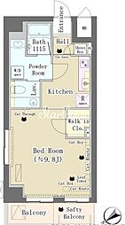 メゾンデタカヤ 1Kの間取図画像