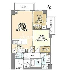 ブランズ六本木 1SLDKの間取図画像