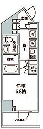 レジディア中延2 1Kの間取図画像