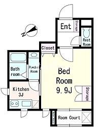 ラプラージュ神宮 1Kの間取図画像