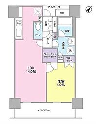 LaSante五反田 1LDKの間取図画像