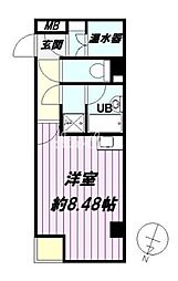 東新橋ビル ワンルームの間取図画像