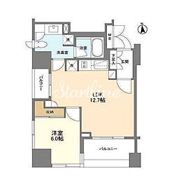 LaSante麻布十番 1LDKの間取図画像