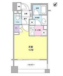 アルス恵比寿メイクス 1Kの間取図画像