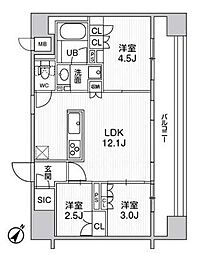 nidoSUGAMO 3LDKの間取図画像