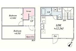 ベルフィオーレ巣鴨 2LDKの間取図画像