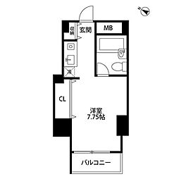 メゾン・ド・ヴィレ麻布台 1Kの間取図画像