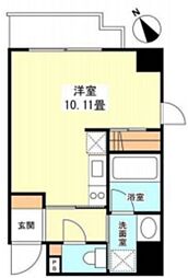 サンクレスト弐番館 ワンルームの間取図画像