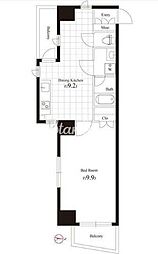 ヴィラージュ南青山 1LDKの間取図画像