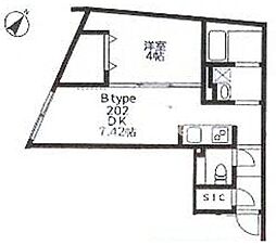 U Residence武蔵小山 1DKの間取図画像