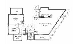 ルネパルティーレ汐留 2LDKの間取図画像