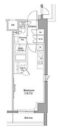 ザ・パークハビオ恵比寿プレイス ワンルームの間取図画像
