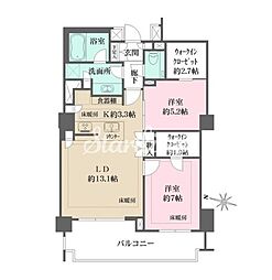 ザ・パークハウス麻布外苑西通り 2LDKの間取図画像