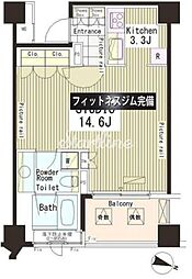 ParkAxis恵比寿 1Kの間取図画像