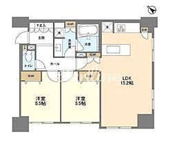 LaSante五反田 2LDKの間取図画像