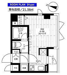 ステージファースト恵比寿東 ワンルームの間取図画像