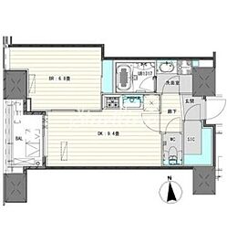 ホワイトタワー浜松町 1LDKの間取図画像