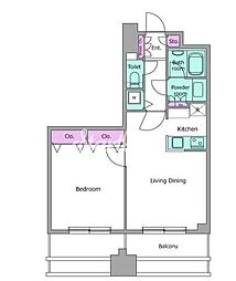 レジディア西麻布 1LDKの間取図画像