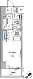 ルビア赤坂 1Kの間取図画像