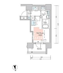 プライムアーバン品川中延 1Kの間取図画像