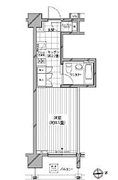 カスタリア麻布十番七面坂 1Kの間取図画像