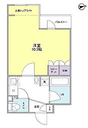 PREDEARSTYLE西麻布 1Kの間取図画像