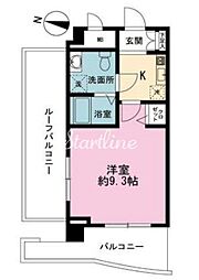 グランド・ガーラ西麻布 1Kの間取図画像