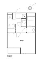 モダンアパートメント武蔵小山 1Kの間取図画像