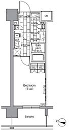 パークハビオ恵比寿 1Kの間取図画像