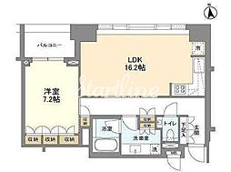 LaSante麻布十番 1LDKの間取図画像
