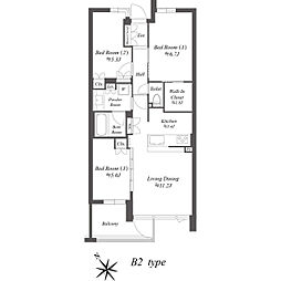 ザ・ケンジントン・レジデンス上池台 1階3LDKの間取り