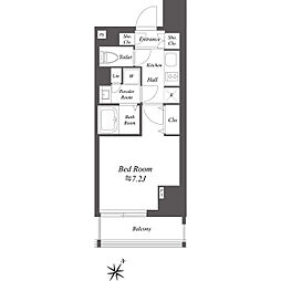 ブランシエスタ北品川 10階1Kの間取り