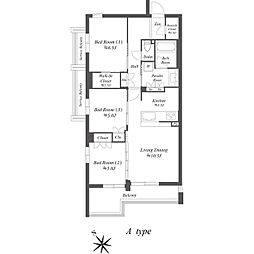 ザ・ケンジントン・レジデンス上池台 3階3LDKの間取り