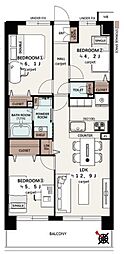 ヴェルアージュ春日部中央 3LDKの間取図画像