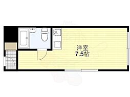 ハマハイツ ワンルームの間取図画像