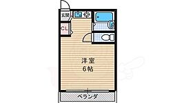 シャンテー中宮 1Kの間取図画像