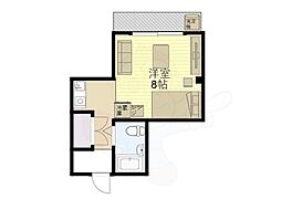 セヴィア岡山手 ワンルームの間取図画像